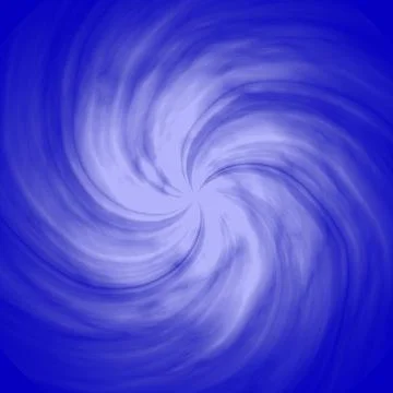 A white rotating galaxy on a blue background. Blue abstraction.  Stock Illustration