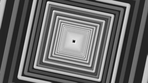White Rotating Square Tunnel Video stock 99880227