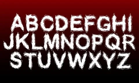 White rough letters on gradient background. Stock Illustration