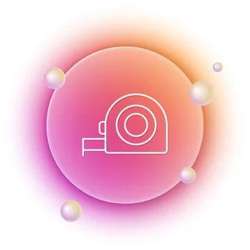 White Roulette construction icon isolated on white background. Tape measure.. Illustrazione stock