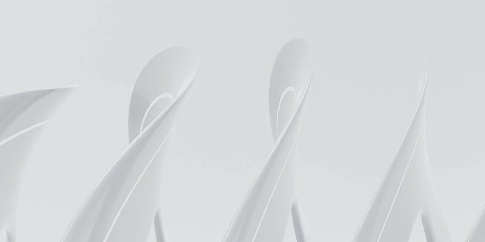 White round abstract shape digital background pattern 3d render illustration Stock Illustration