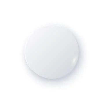 White round button with shade. Web 3d blank modern design vector illustration Illustrazione stock