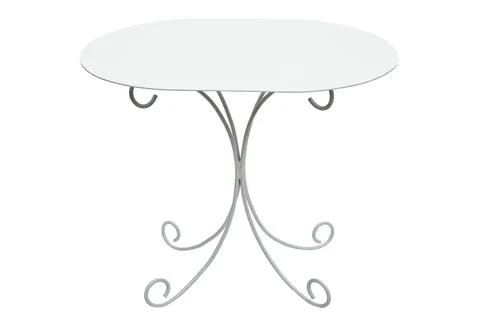 White round coffee table, isolated on a white background White round coffe... Stock Photos
