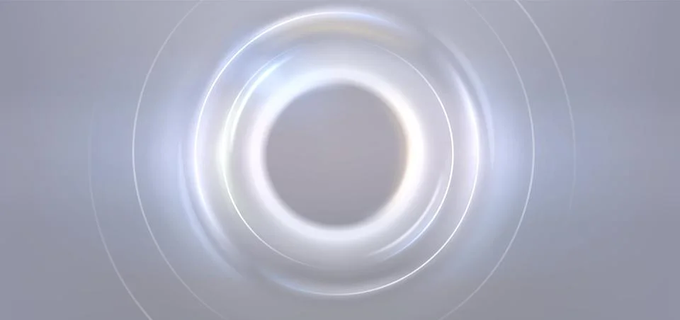 White round light effect on gray background Stock Illustration