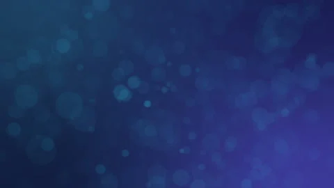 White round particles chaotically fly on a blue background. depth of field. 3D r Видео 95125961