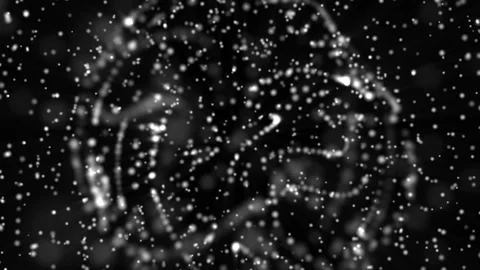 white round particles move slowly agains... | Stock Video | Pond5