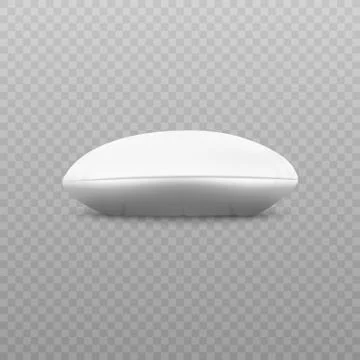 White round pillow - side view lying on flat surface Stock Illustration