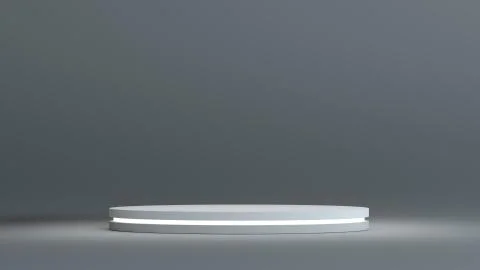 White round podium on a dark background Stock Illustration