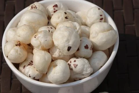 White round shape fox nuts Stock Photos