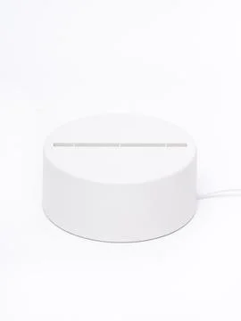 White round smart nightlight base Stock Photos