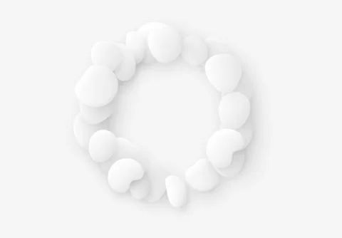 White Round sphere isolated background. Design elements of the liquid rounded Stockillustratie