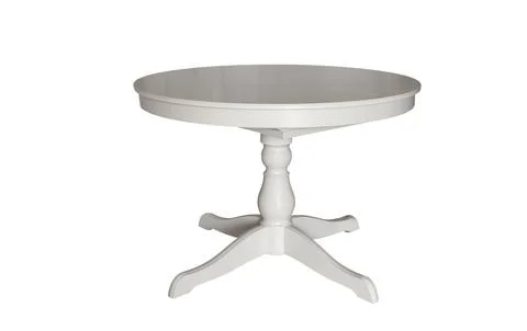 White round table isolated on white background Stock Photos