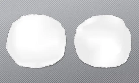 White round torn paper with soft shadow for text or ad. Illustrazione stock