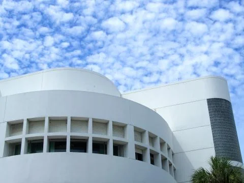 White rounded building Stock Photos