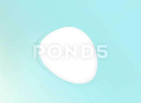 White rounded shaped mockup on blue background ~ Clip Art #127961327