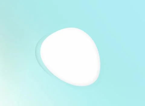 White rounded shaped mockup on blue background Stock Illustration