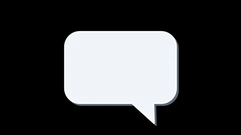 White rounded speech bubble callout, a rounded speech bubble with a pointer tail Stock Footage 346725930