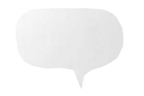 White rounded speech bubble isolated Stock Photos