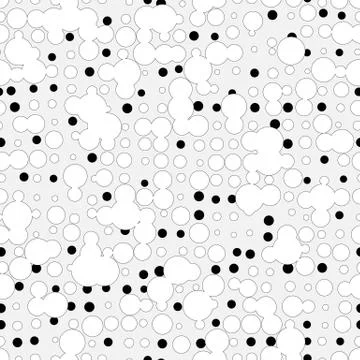 White rounds clouds on grey background, vector seamless pattern texture イラスト素材