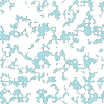 White rounds clouds on skyblue background, vector seamless pattern texture Stockillustratie