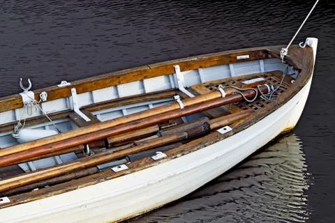 White rowing boat Stock Photos