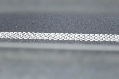White rumble strip Stock Photos