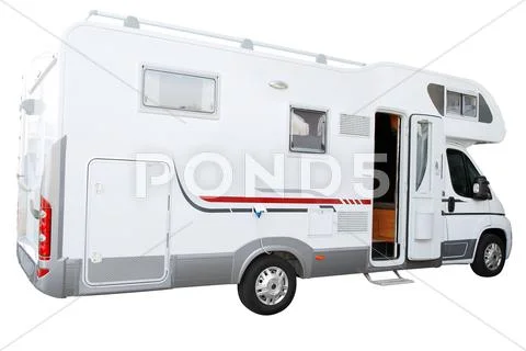 White rv truck.jpg Stock Photos
