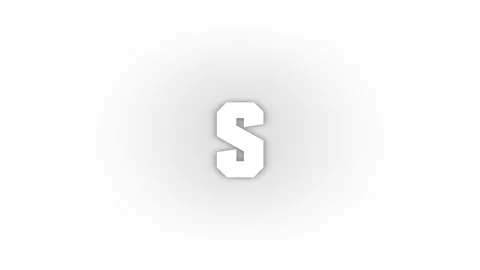 White s icon with shadow isolated on white background. Stock Footage 205586685