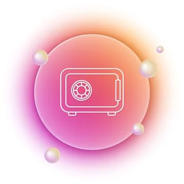 White Safe icon isolated on white background. The door safe a bank vault wi.. Stock Illustration