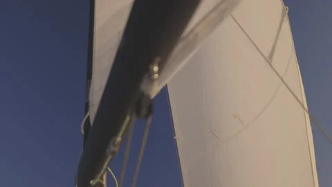 White sail close up 4k Stock Footage 218762625