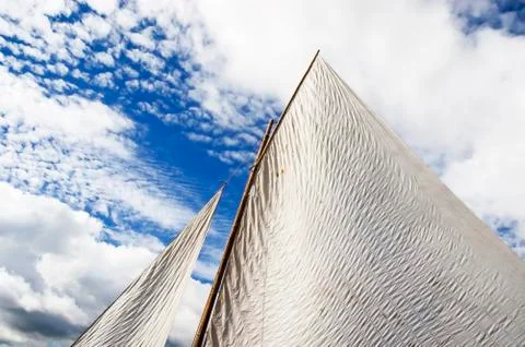 White sail Stock Photos