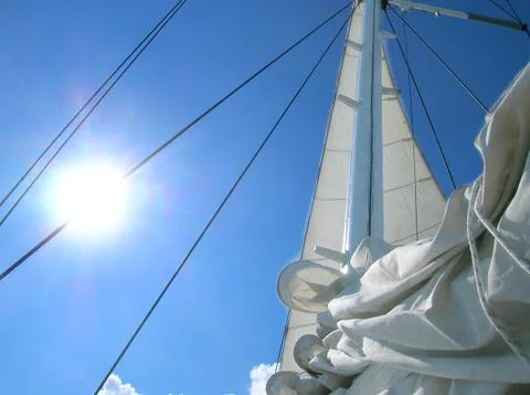 White sail Stock Photos