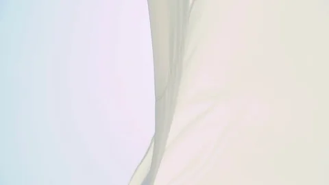 The white sail in windy weather. Slowly Video stock 80200511