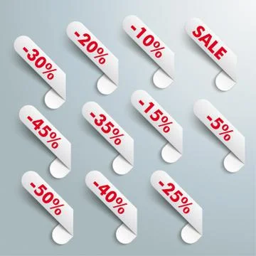 White sale banners elements Stock Illustration