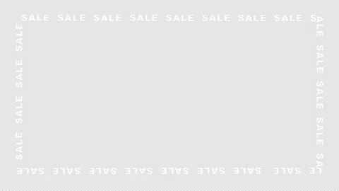 White sale text moving border animation on a transparent background Stock Footage 147944679