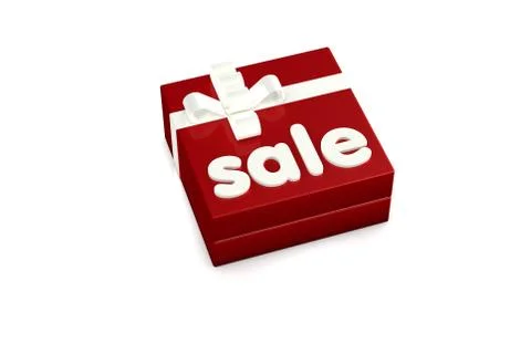 White sales on red gift boxes Illustrazione stock