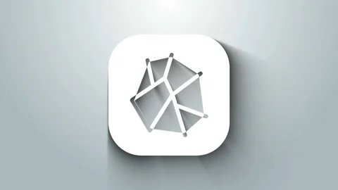 White Salt stone icon isolated on grey background. 4K Video motion graphic 库存影片 145989372