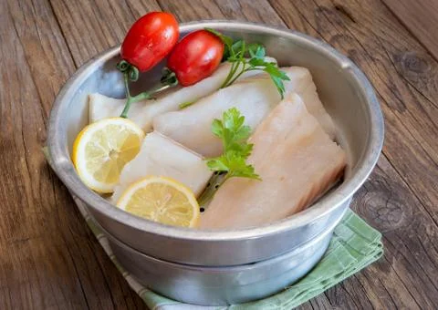 White salted codfish Stock-Fotos