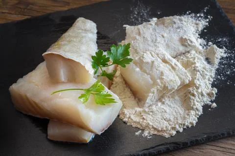 White salted codfish Stock-Fotos