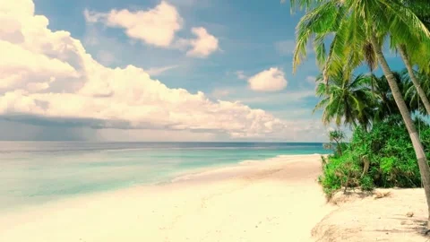 White sand beach background Video stock 211669453