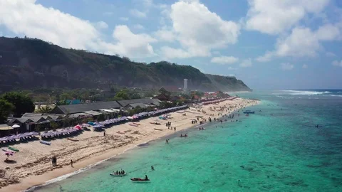 White sand beach in Bali Stock Footage 112584319