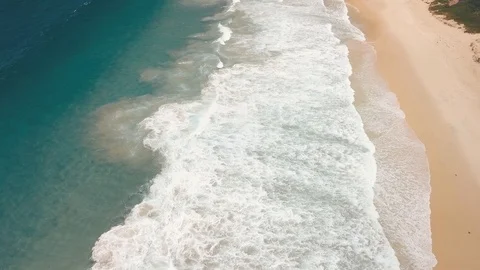 White Sand Beach Blue Waves in Australia Stock Footage 86161038