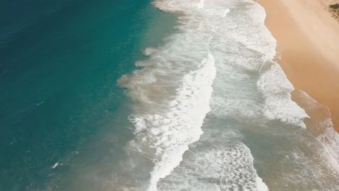 White Sand Beach Blue Waves in Australia Stock Footage 86161039