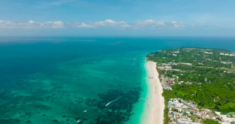 White Sand Beach in Boracay, Philippines. Stock Footage 265944457
