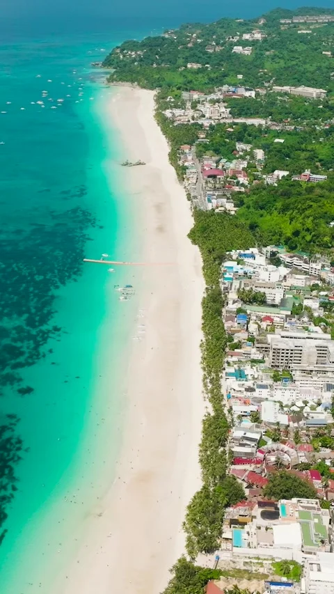 White Sand Beach in Boracay, Philippines. Stock Footage 274318691