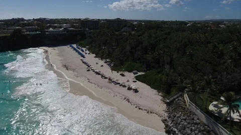 White Sand Beach in the Caribbean Stock Footage 88574138