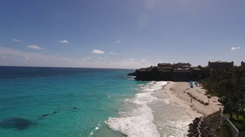 White Sand Beach in the Caribbean Stock Footage 88574955