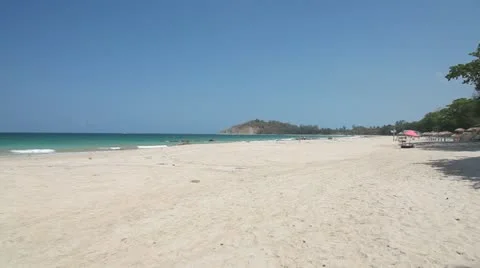 White sand beach 库存影片 11133060