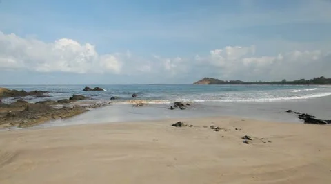 White sand beach 库存影片 11133207