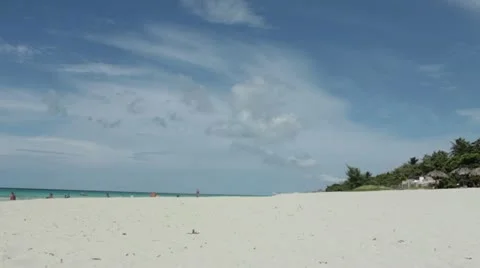 White sand beach Stock Footage 12366314